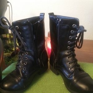 Lace up toddler girl boots